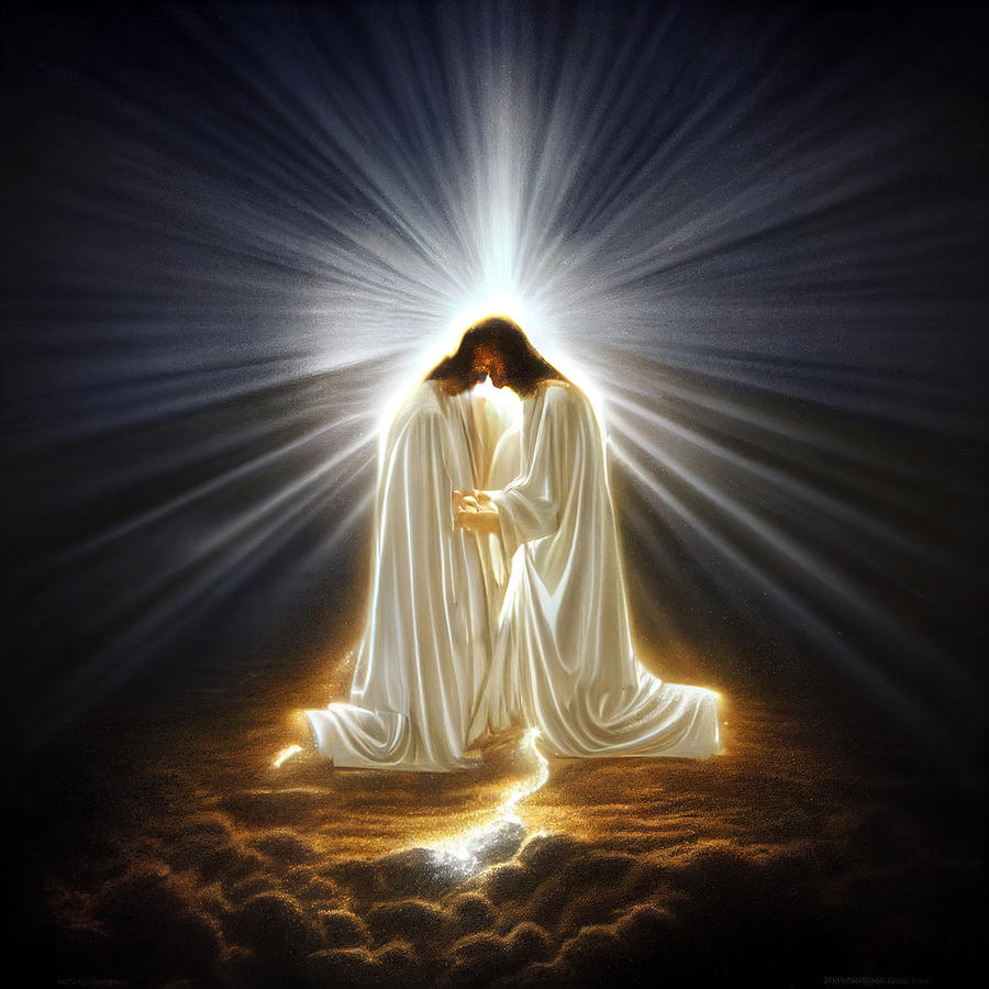 Jesus Christ In Pure White Radiating Rays Of Celestial Light And Glory ...