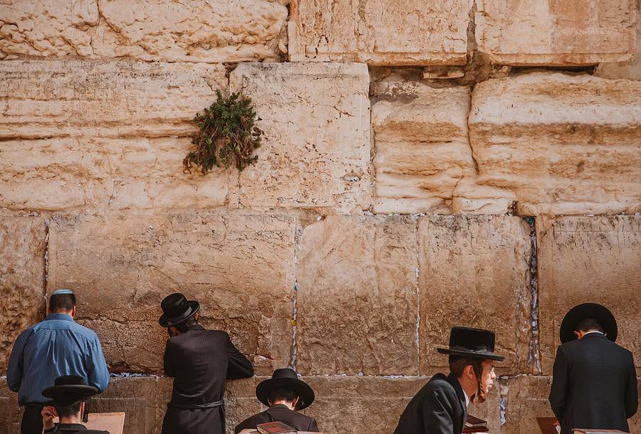 Jews Praying at Western Wall #2 Photograph by Chalffy