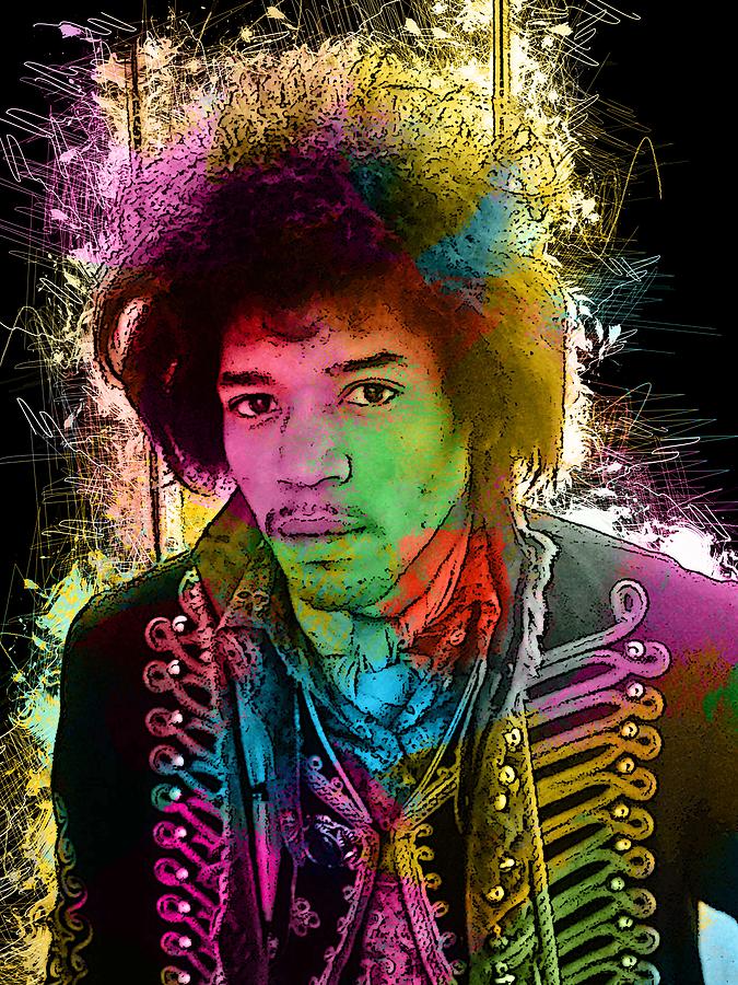 Jimi Hendrix Drawing by Bechtelar Natalia - Pixels