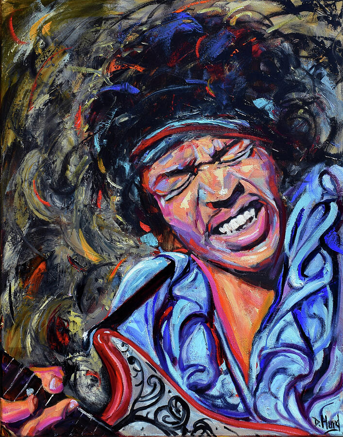 Jimi Hendrix Painting - Jimi Hendrix #2 by Debra Hurd