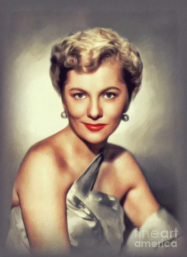 Joan Fontaine, Vintage Actress Painting by Esoterica Art Agency - Fine ...