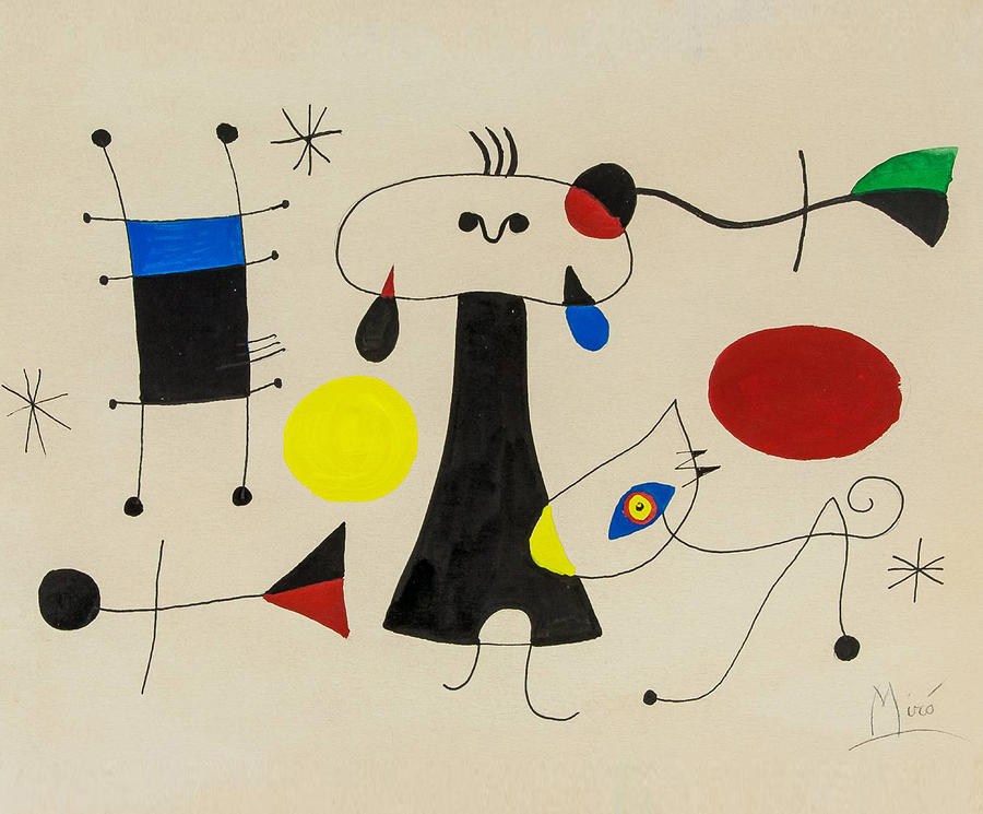 Joan Miro Painting by Ouyahya Rays - Pixels