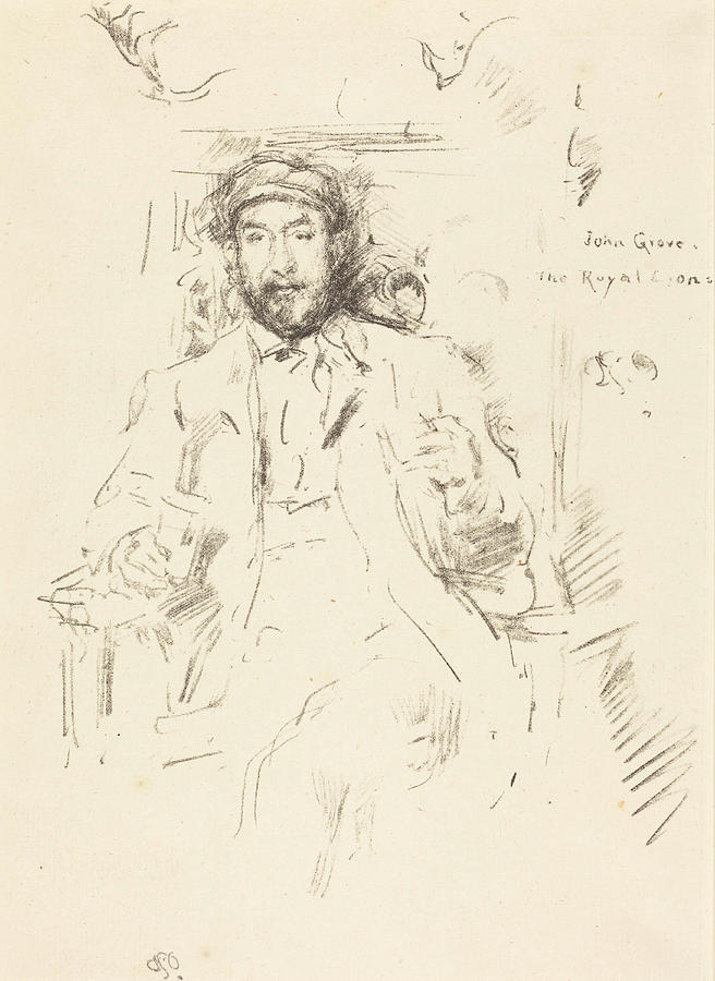 John Grove #2 Drawing by James McNeill Whistler
