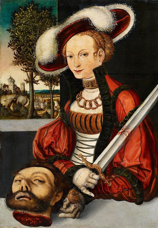 Judith with the Head of Holophernes #2 Painting by Lucas Cranach the Elder