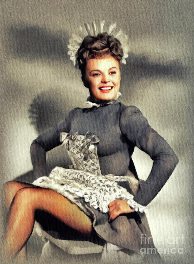 June Haver, Vintage Actress #2 Painting by Esoterica Art Agency