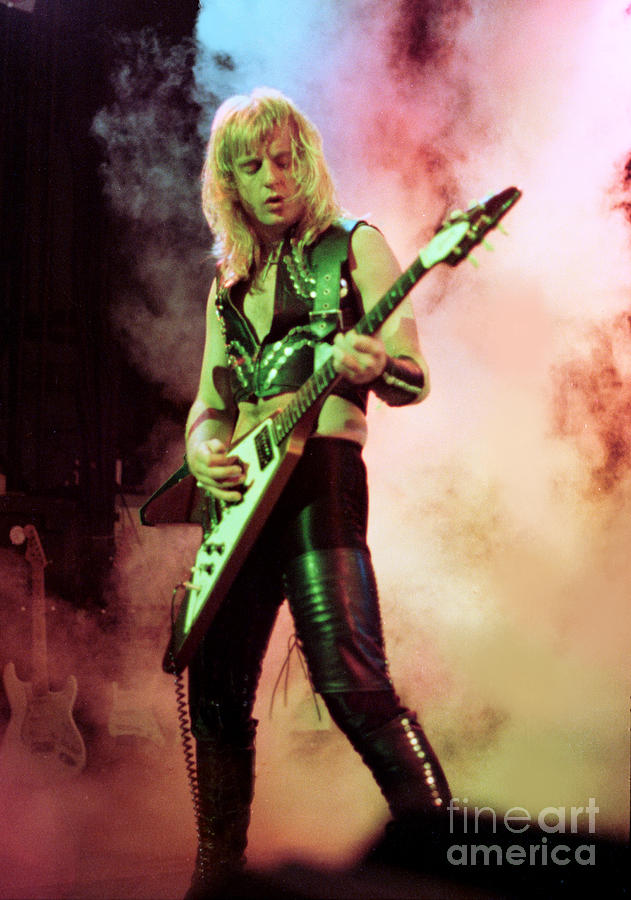 K K Downing of Judas Priest at the Warfield Theater during British Steel Tour #2 Photograph by Daniel Larsen