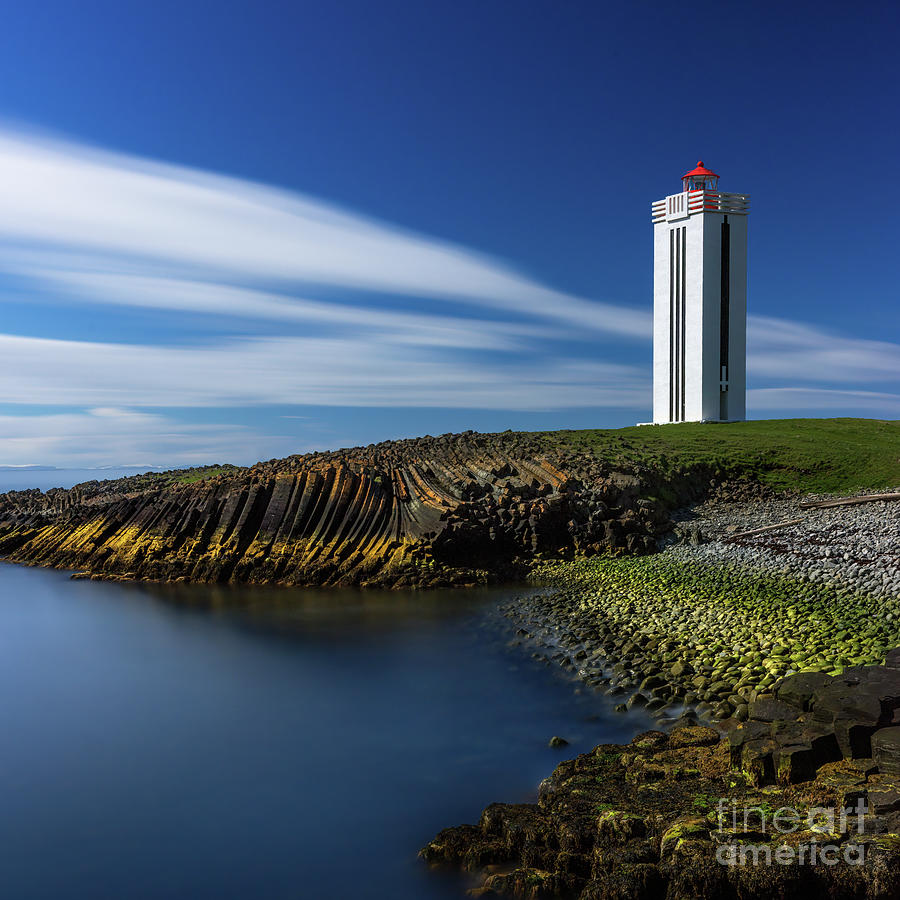 Kalfshamarsviti Lighthouse #2 Photograph by Doug Sturgess