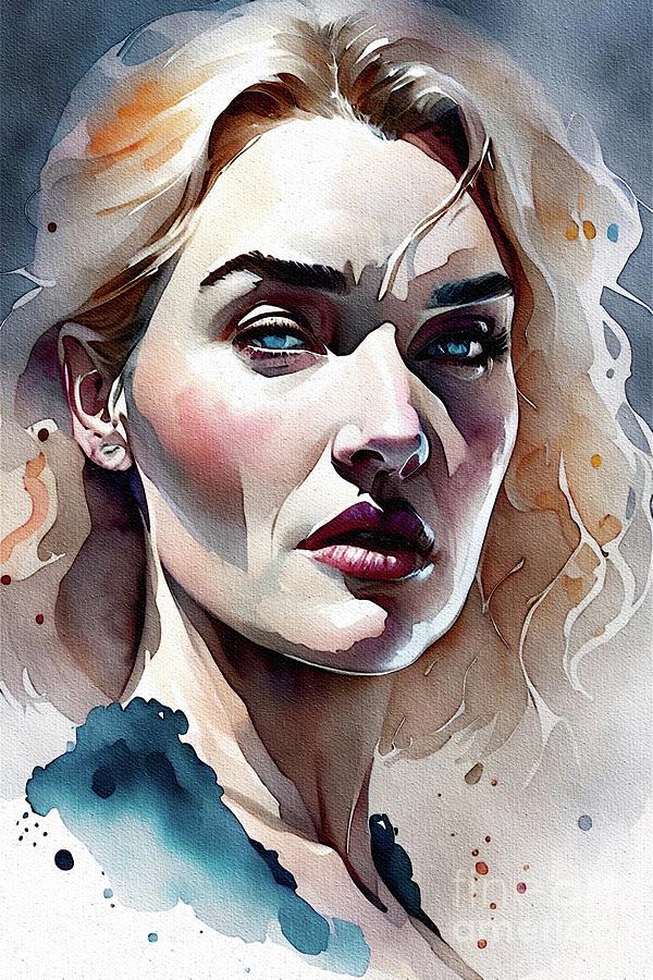 Kate Winslet, Actress Painting by John Springfield - Pixels