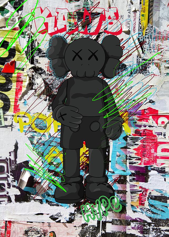 Kaws Digital Art by Agha Raffi - Pixels