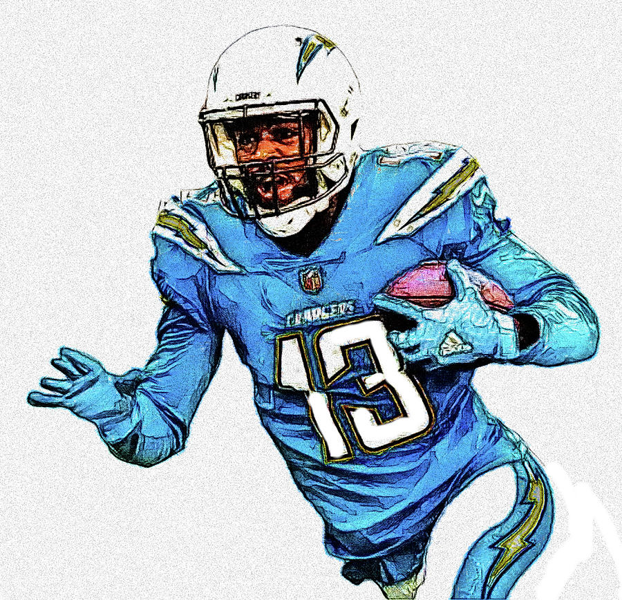 Keenan Allen Chargers WR.. Digital Art by Bob Smerecki - Fine Art America