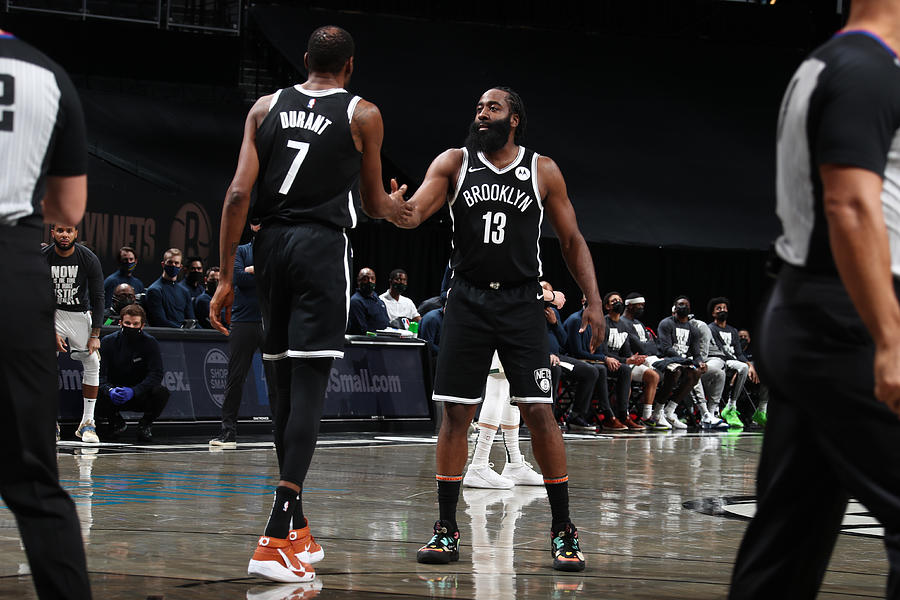 Kevin Durant and James Harden Photograph by Nathaniel S. Butler