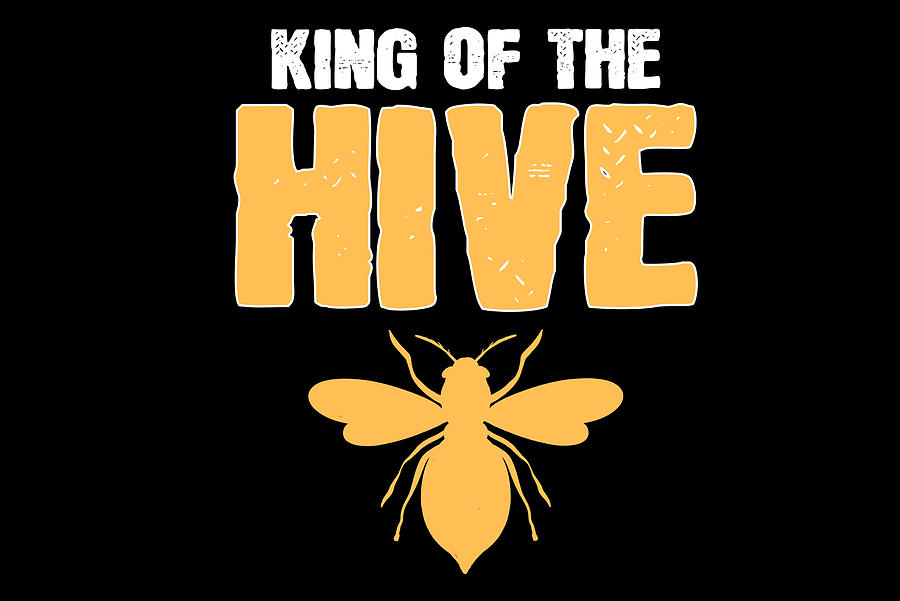 King Of The Hive Beekeeper Bumble Bee Wasp Hornet Painting by Amango Design