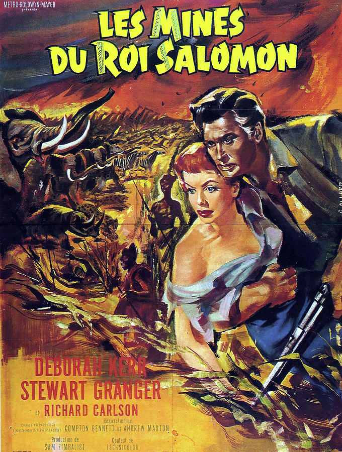 King Solomons Mines, 1950 - art by Georges Allard Mixed Media by Movie World Posters