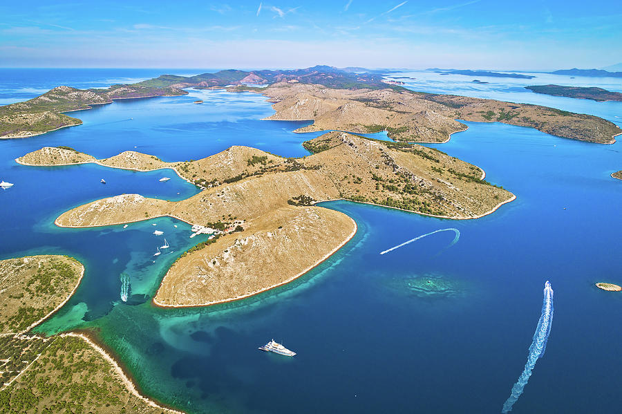 Kornati. Aerial panoramic view of famous Adriatic sea sailing de #2 Photograph by Brch Photography