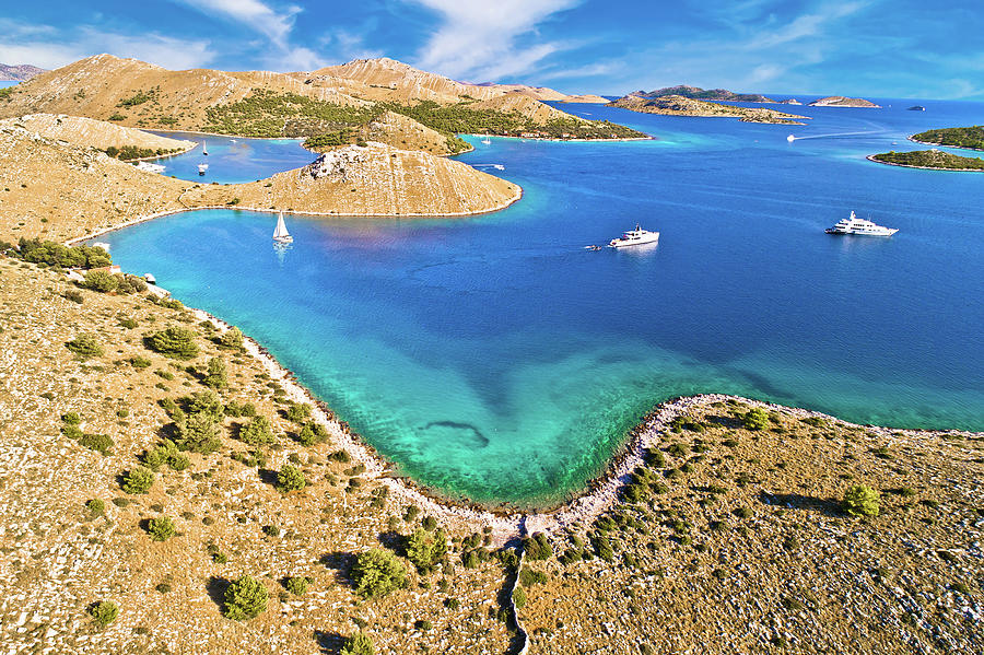 Kornati islands national park. Unique stone desert islands in Me #2 Photograph by Brch Photography