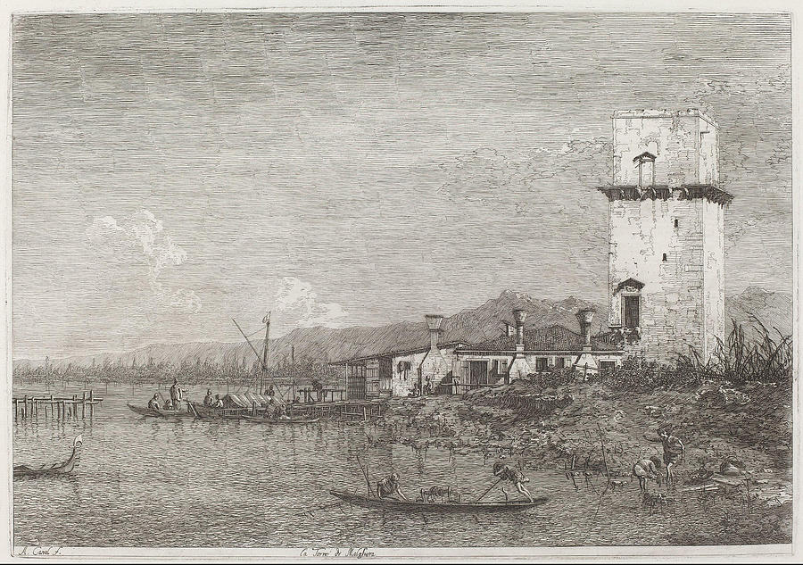 Canaletto Painting - La Torre di Malghera  #2 by Canaletto