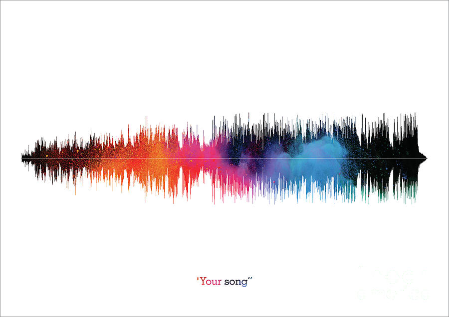 Music Digital Art - LAB NO 4 Elton John Your Song Soundwave Print Music Lyrics Poster  #2 by Lab No 4 The Quotography Department