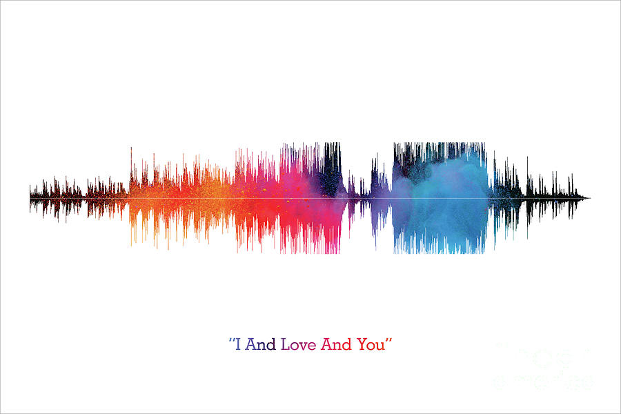 LAB NO 4 The Avett Brothers Band I and Love and You Song Soundwave Print Music Lyrics Poster  #2 Digital Art by Lab No 4 The Quotography Department