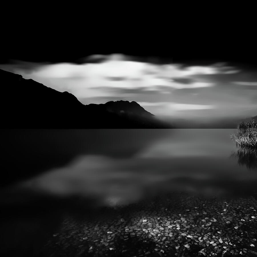 Black And White Photograph - Lac du Bourget, France #2 by Imi Koetz