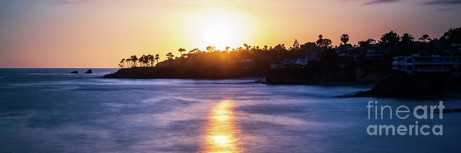 Laguna Beach California Sunset Panorama Photo #2 Photograph by Paul Velgos