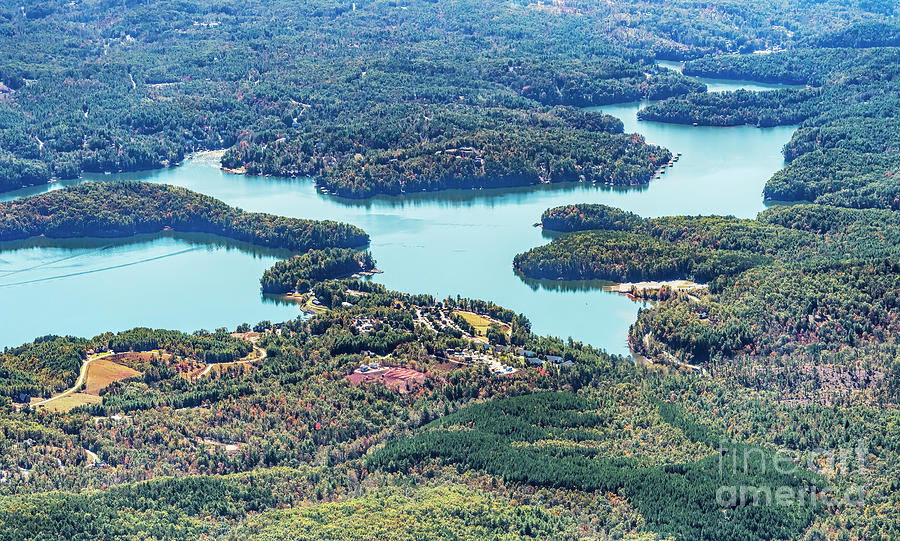 Lake James North Carolina Aerial View #1 Photograph by David Oppenheimer