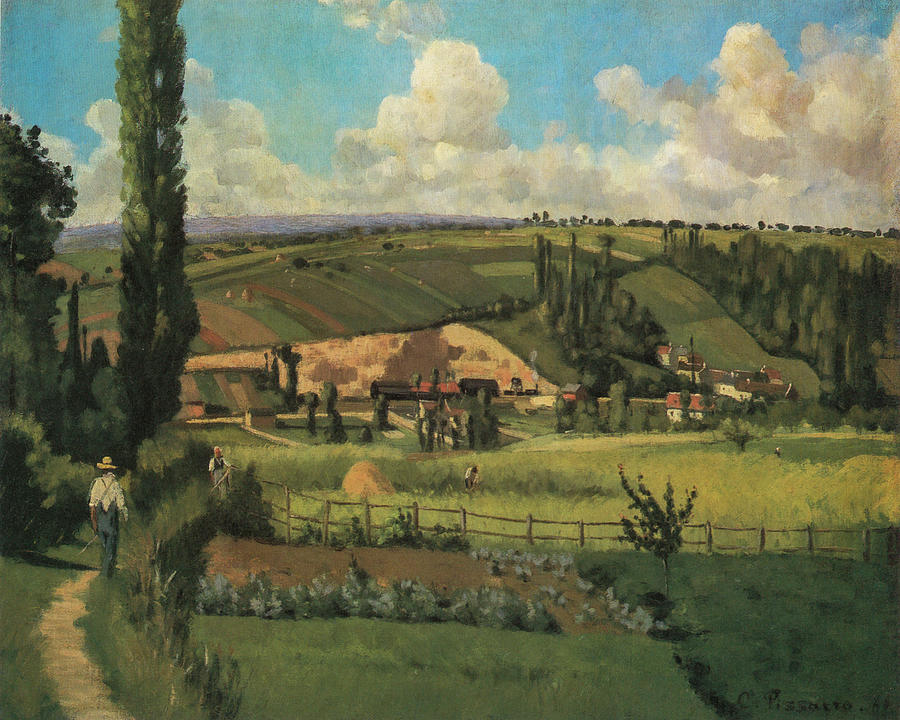 Landscape at Les Patis, Pontoise #2 Painting by Camille Pissarro Landscape at Les Patis, Pontoise #2 Painting by Camille Pissarro