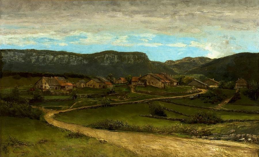 Landscape Painting - Landscape near Ornans. #2 by Gustave Courbet