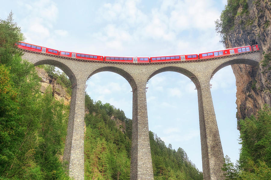 Landwasser Viaduct - Switzerland #2 Photograph by Joana Kruse