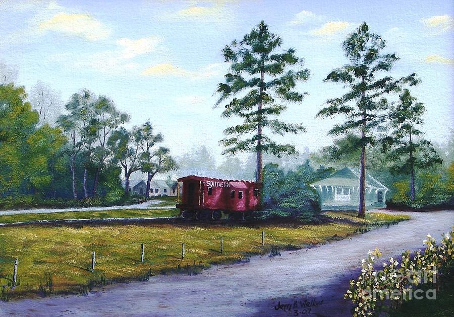 Langley Library Painting by Jerry Walker