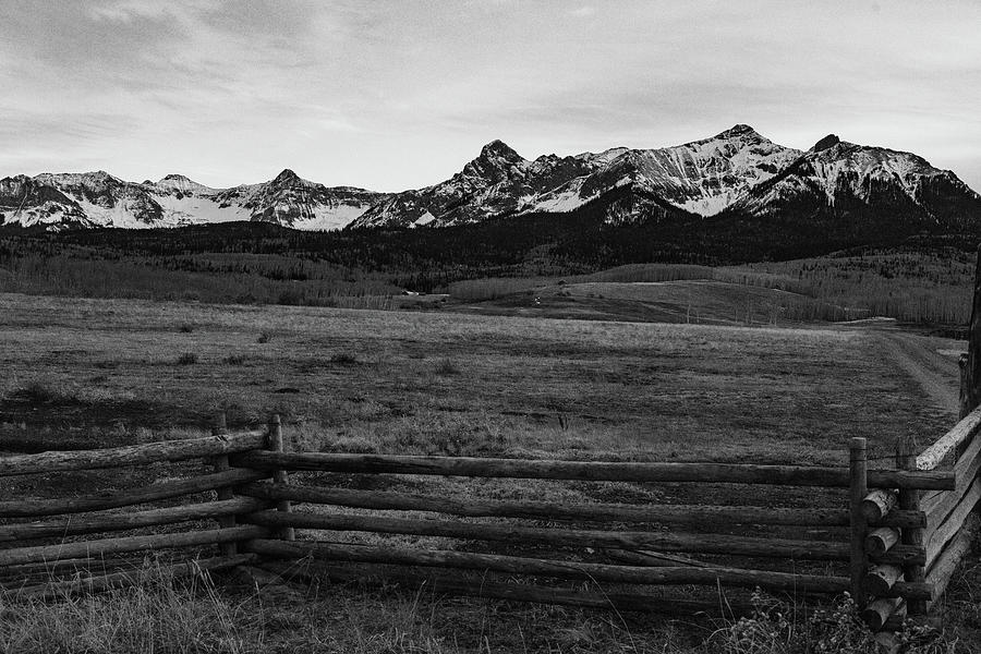 Last Dollar Ranch in Colorado in black and white #2 Photograph by Eldon McGraw