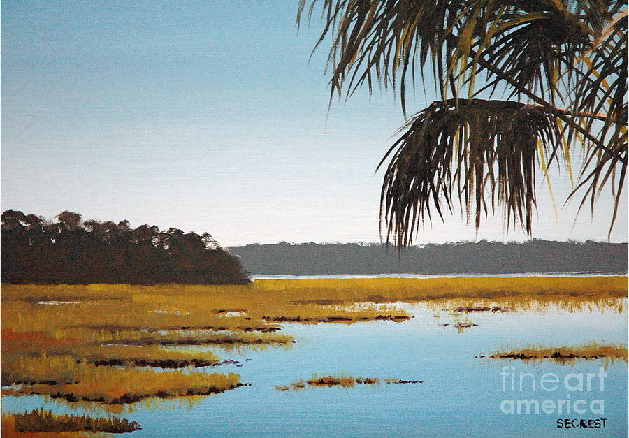 Landscape Painting - Late Afternoon-Pinckney Island #2 by Glenn Secrest