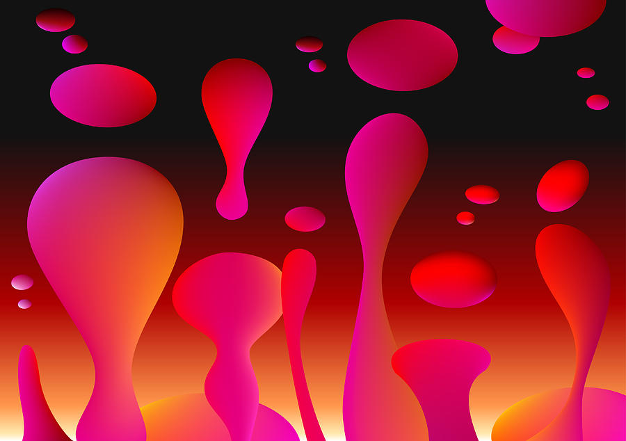 Lava lamp liquid background #2 Drawing by Smartboy10