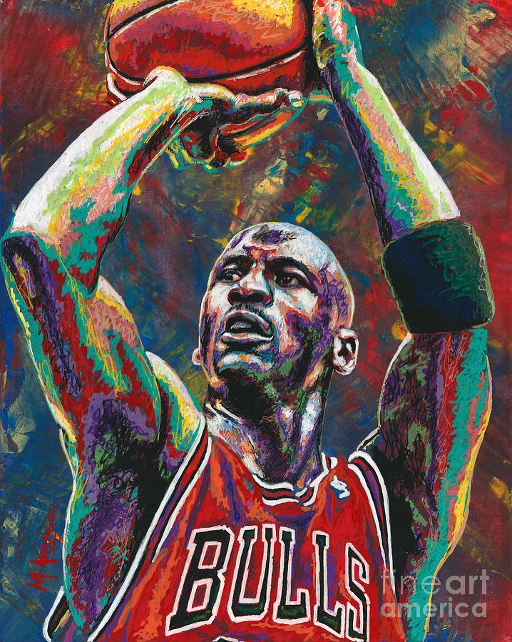 Michael Jordan Painting - Chicago Legend by Maria Arango