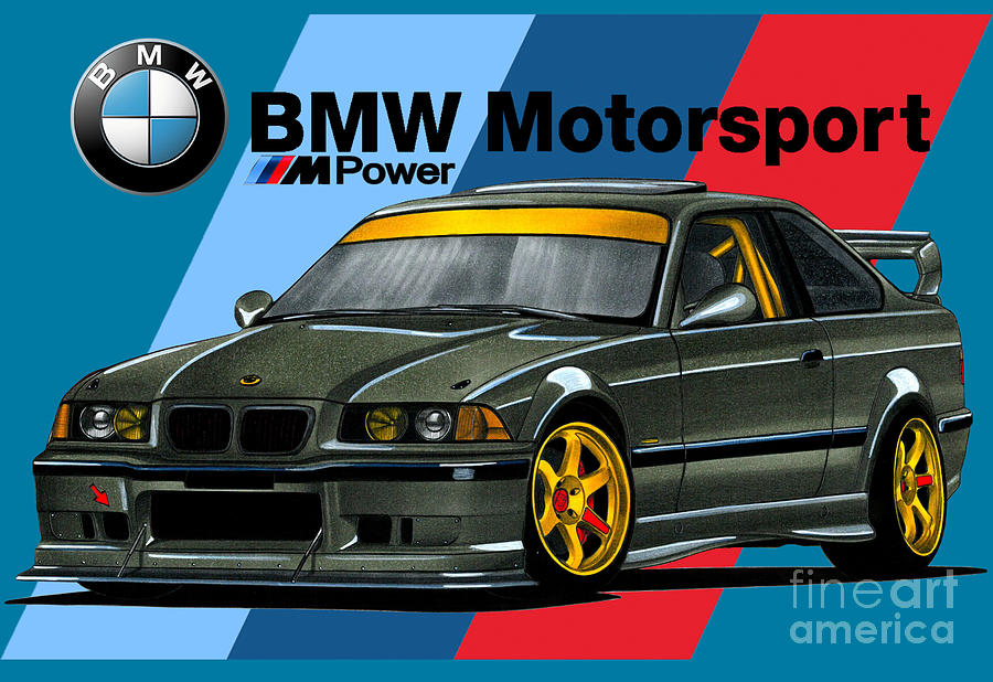 BMW E36 Illustration : r/AdobeIllustrator