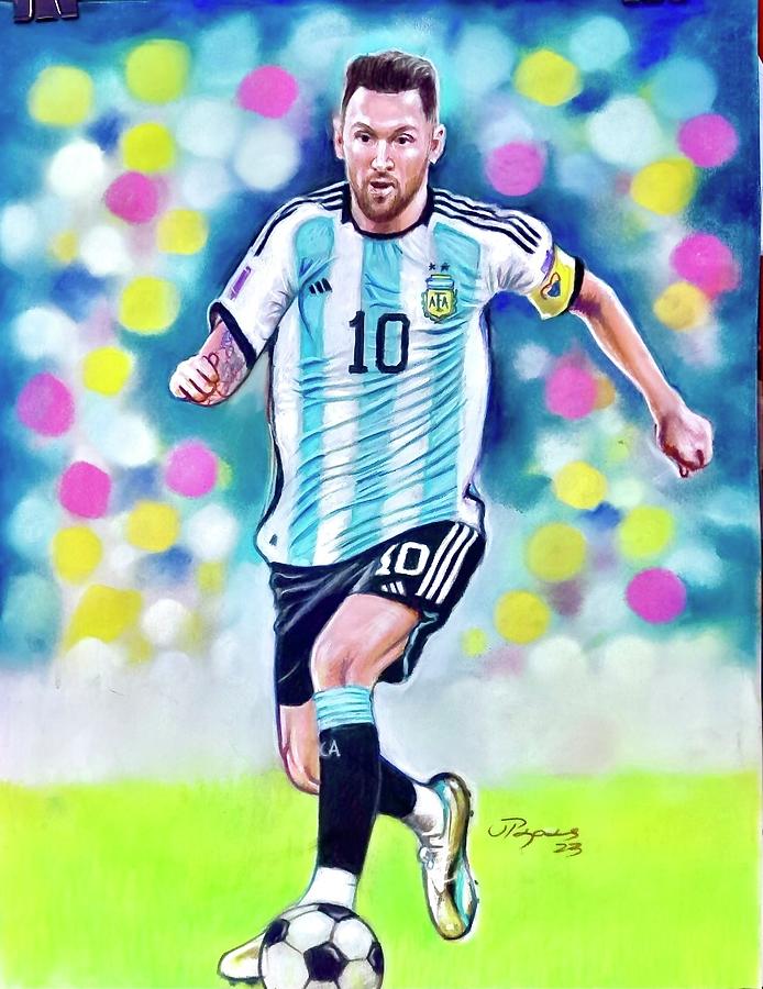 Leo Messi Pastel by Dimitris Papadakis - Fine Art America