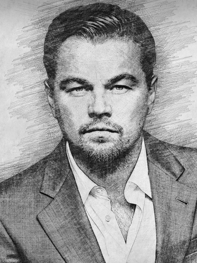 Leonardo Dicaprio Drawing by Bechtelar Natalia | Pixels