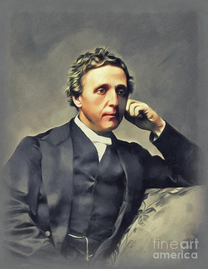 Vintage Painting - Lewis Carroll, Literary Legend #2 by Esoterica Art Agency
