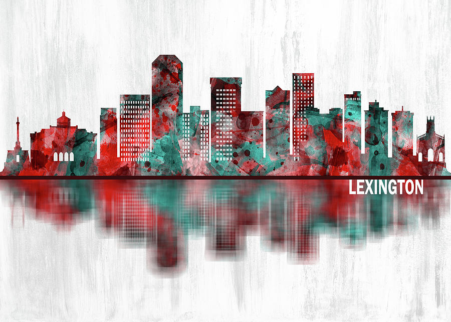 Lexington Kentucky Skyline #2 Mixed Media by NextWay Art - Pixels