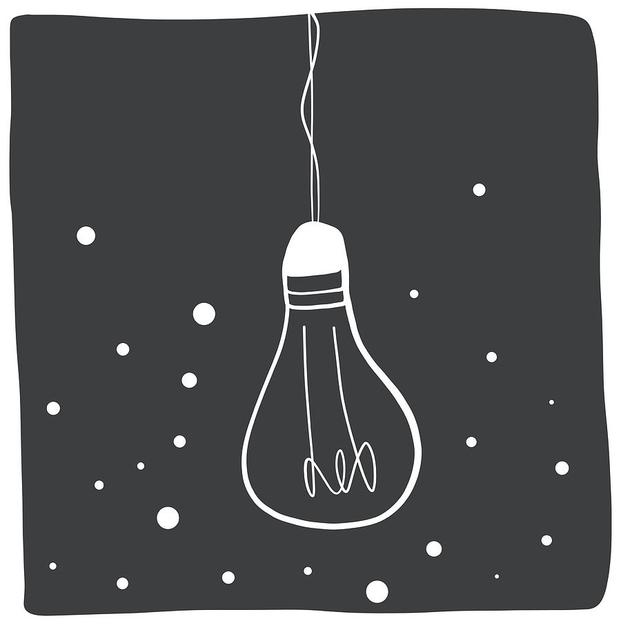 Light bulb illustration #2 Drawing by Calvindexter