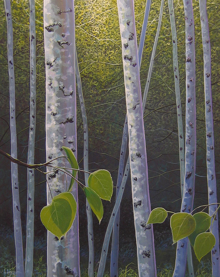 Light in the Forest Painting by Hunter Jay