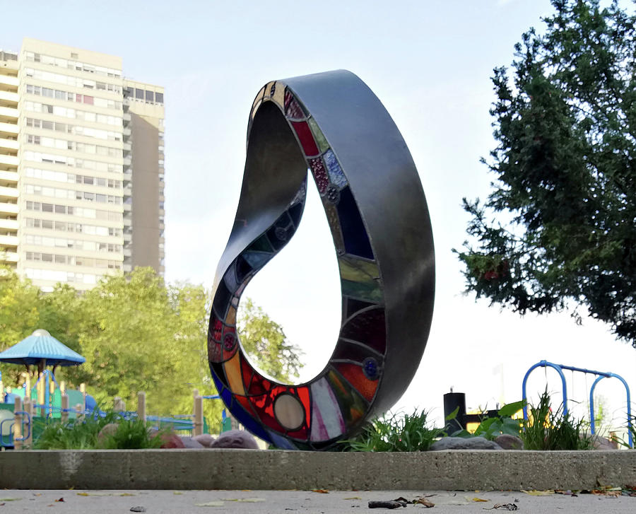 Mobius Strip Sculpture - Light Infinity, homage to Frank Lloyd Wright #2 by Plamen Yordanov