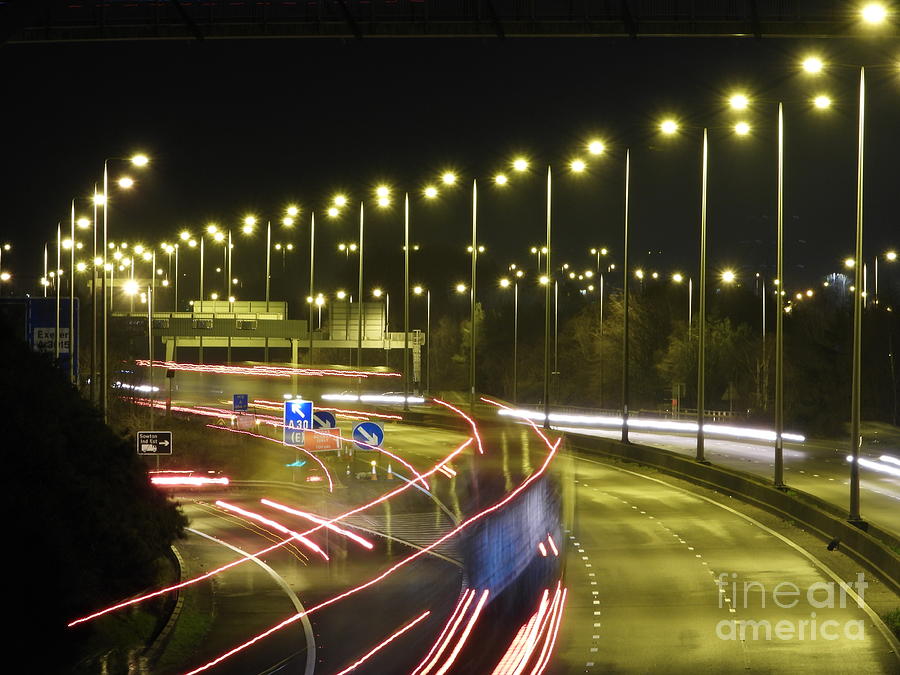 Trails Photograph - Light Trails #2 by Andy Thompson