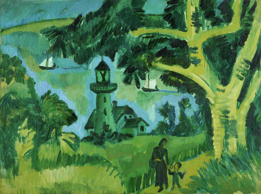 Lighthouse on Fehmarn #2 Painting by Ernst Ludwig Kirchner