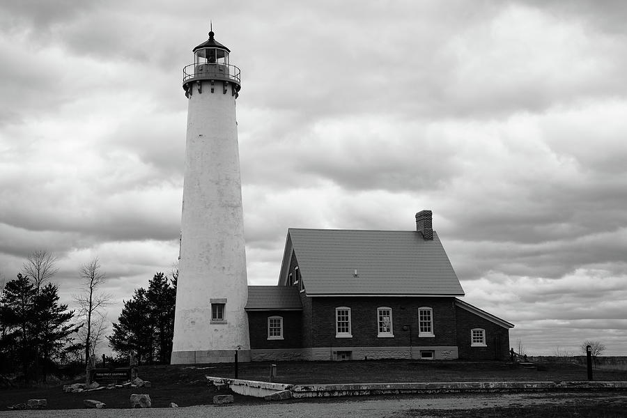 Tree Photograph - Lighthouse - Tawas Point Michigan #1 by Frank Romeo