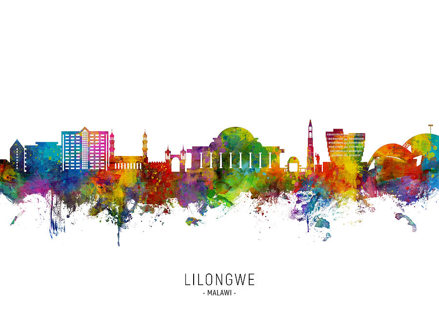 Lilongwe Malawi Skyline #2 Digital Art by Michael Tompsett