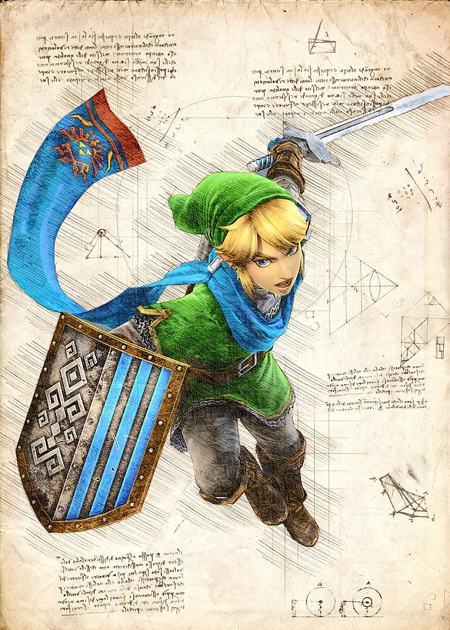 Link and Zelda artwork by Big Mart