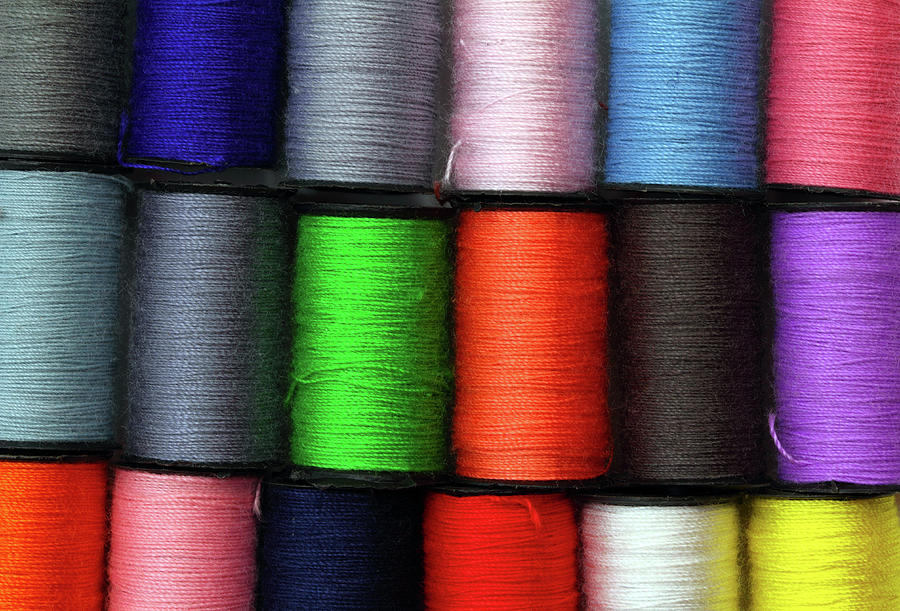 Lot Of Colored Thread Spools #2 Photograph by Mikhail Kokhanchikov