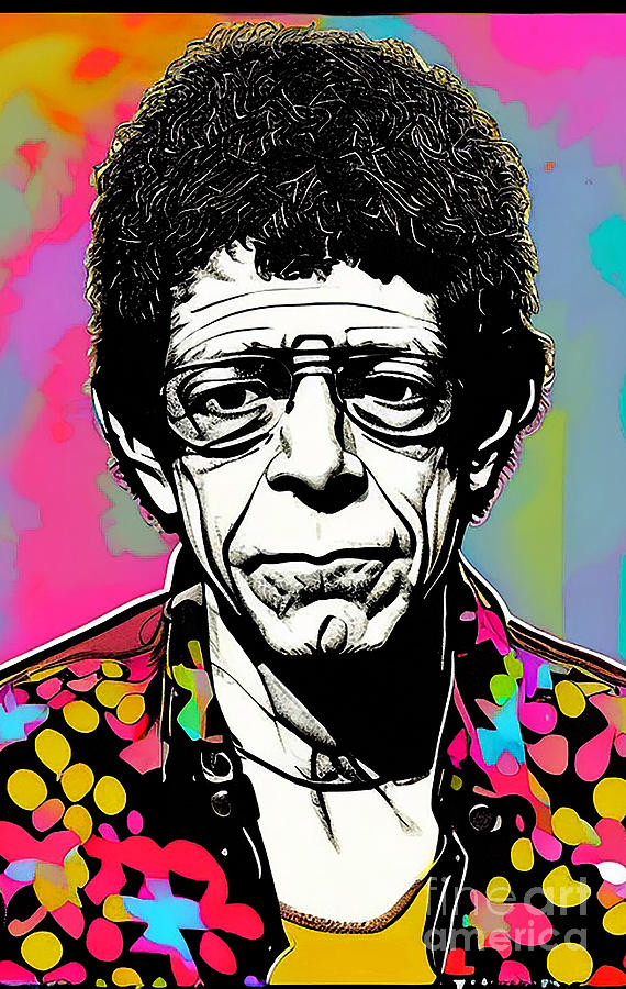 Lou Reed Singer Portrait Digital Art Mixed Media by Lisa Von - Fine Art ...