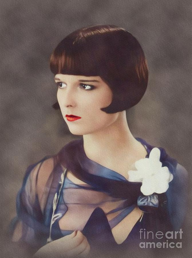 Vintage Painting - Louise Brooks, Vintage Actress #2 by Esoterica Art Agency