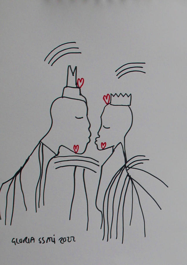 Love is All I Share with You #2 Drawing by Gloria Ssali